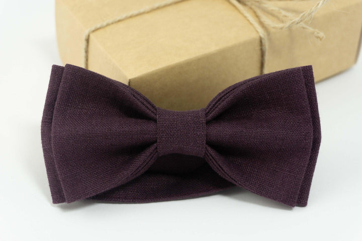 Eggplant bow tie | wedding bow ties