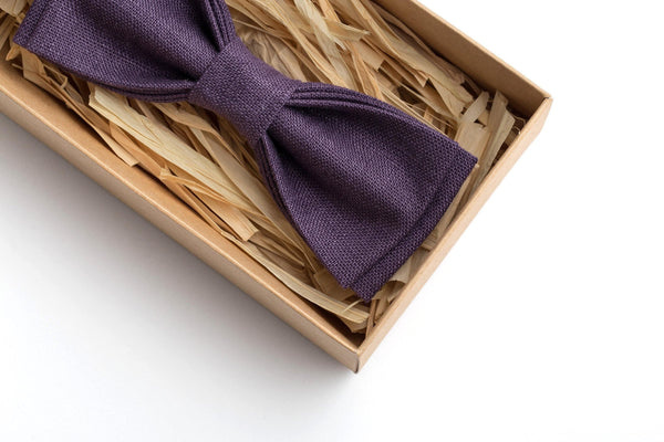 Eggplant Pre-Tied Bow Ties for Men - Effortless Elegance for Any Occasion