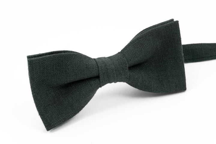 Forest Green Bow Tie Mens green Bow Tie Solid Dark Green Bow Tie