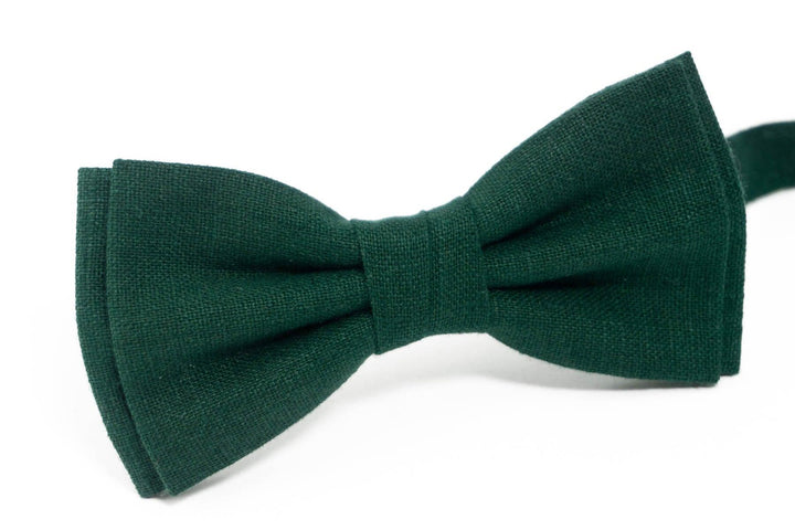 Green bow tie | green linen bow tie