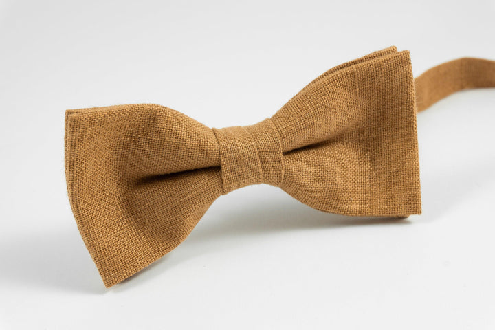 Groom bow tie in camel color Mens Adult Camel bow tie