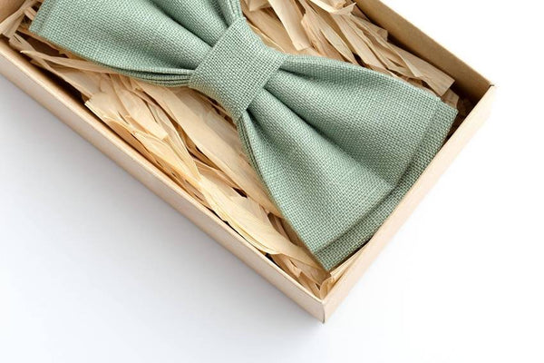 Groom's Sage Green Bow Tie - A Dashing Wedding Accessory