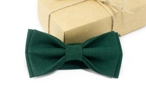Hunter green bow tie | groomsmen bow tie