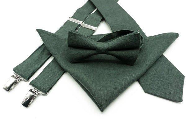 Forest Green Bow Tie for Men and Kids