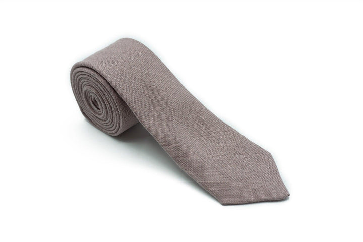 Taupe Wedding Necktie Set for Men