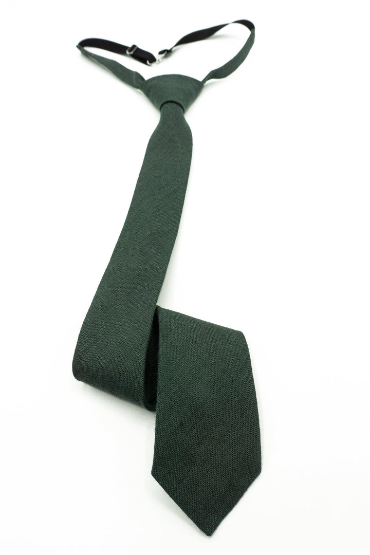 Forest Green Necktie Set for Groomsmen and Groom