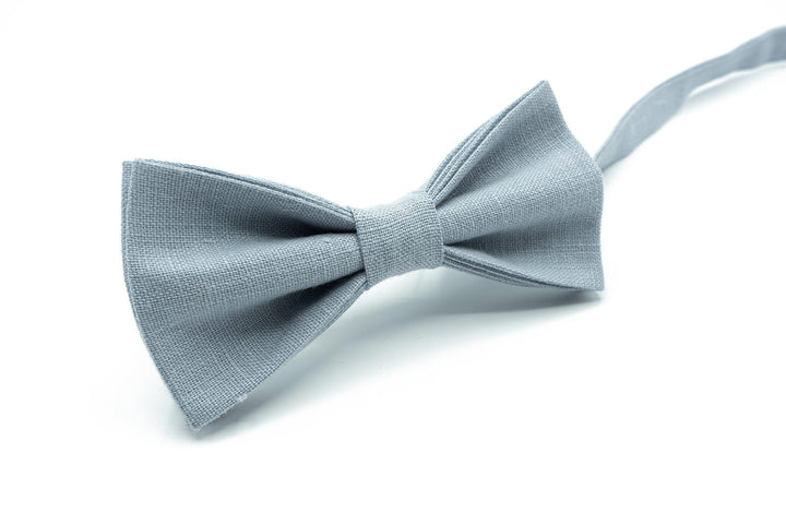 Dusty Blue Bow Tie, Suspenders, Necktie, and Pocket Square Set