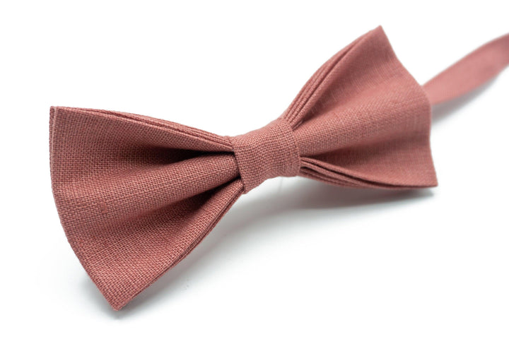 Dusty Rose Bow Tie and Pocket Square Set - Perfect for Any Occasion