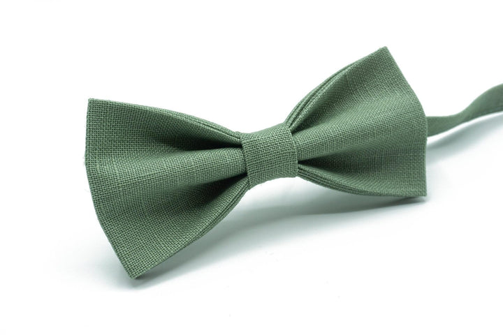 Sage Green Wedding Ties in Linen