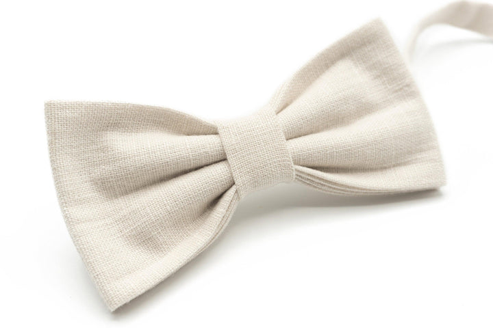 Ivory Cream Bow Tie & Suspenders: Perfect Accessory for Baby, Toddler, Boy, and Men