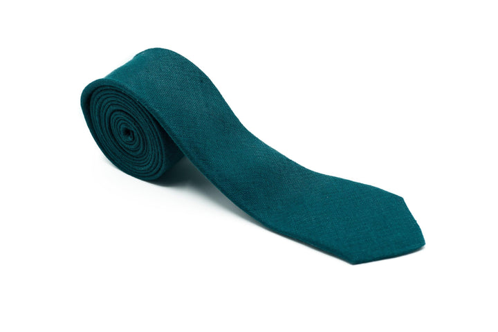Dark Teal Bow Tie & Matching Pocket Square | Men's Pre-Tied Set