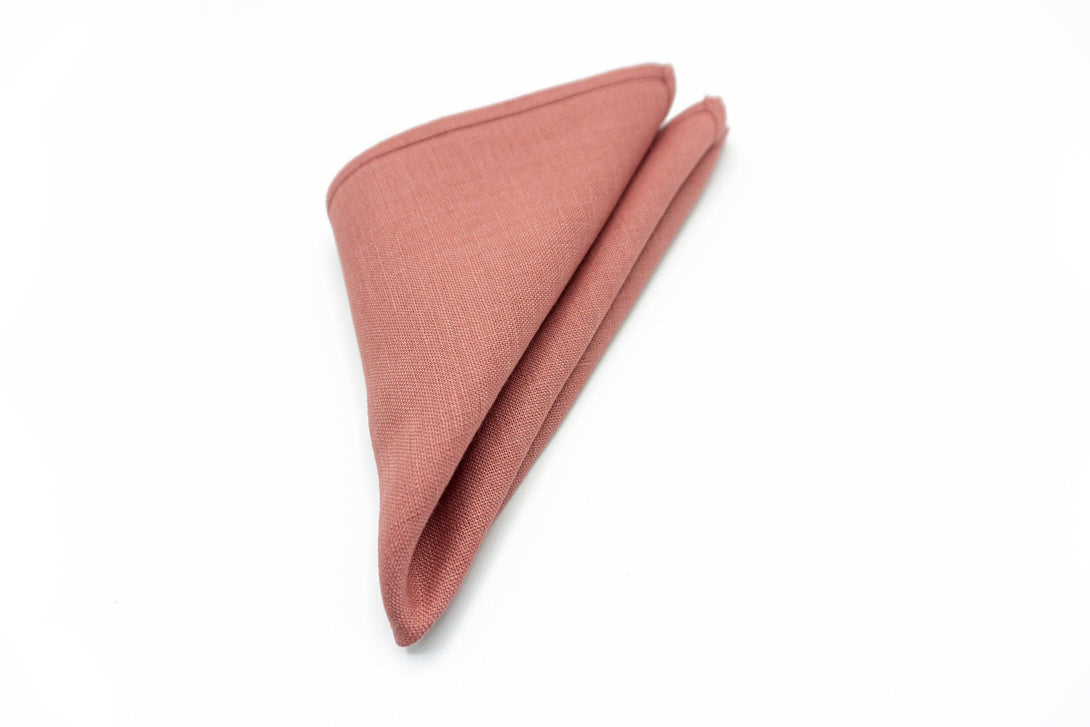 Dusty Rose Bow Tie and Pocket Square Set - Perfect for Any Occasion