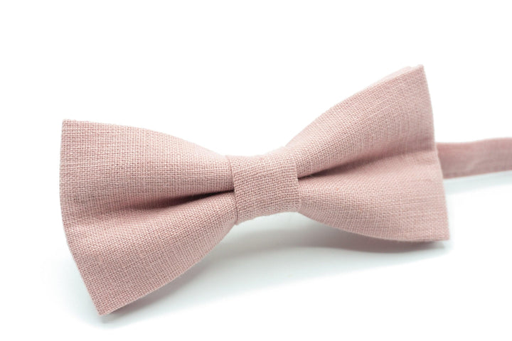 Stylish Dusty Pink Linen Bow Tie for Any Occasion