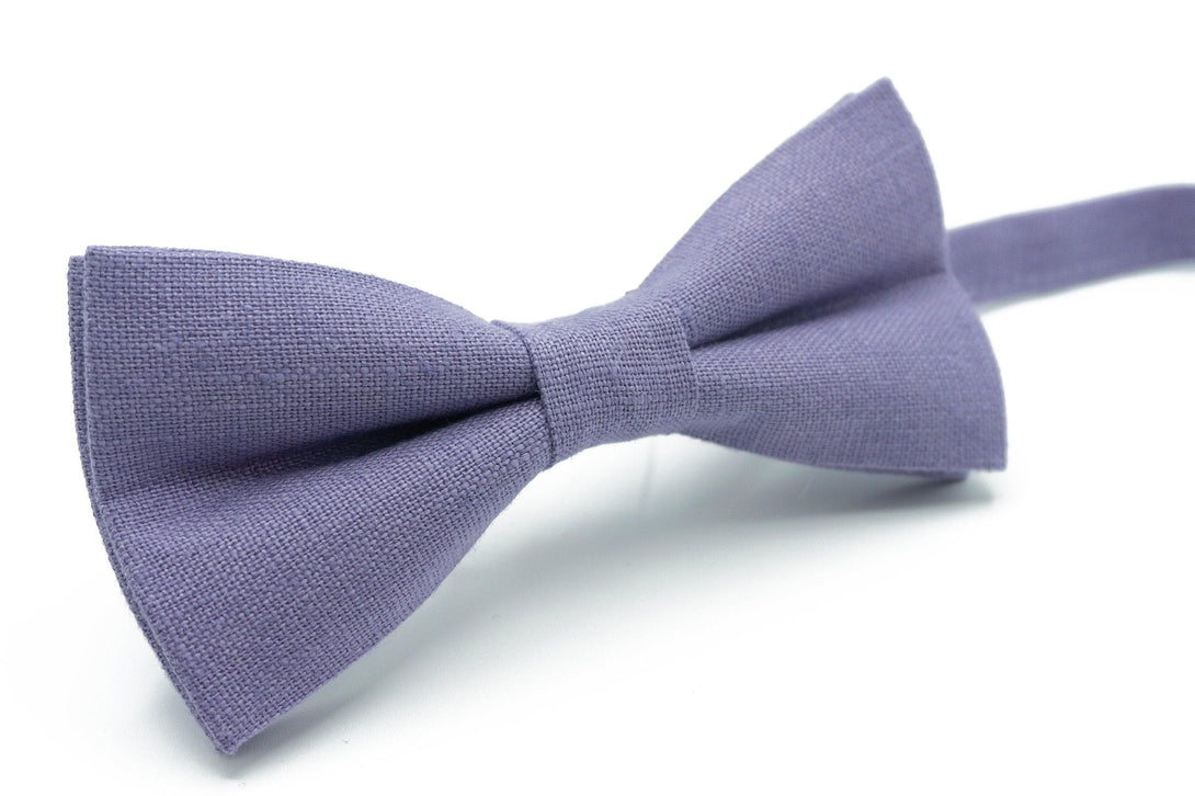 Linen Lilac Lavender Groomsmen/Kids Accessories - Tie, Bow Tie, Suspenders, Pocket Square, Necktie, and Bow Tie