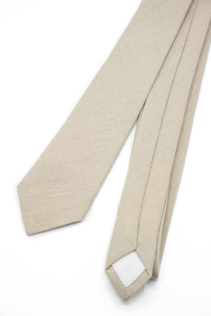 Classic Beige Men's Bow Tie | Optional Matching Pocket Square & Suspenders | Sophisticated Men's Accessories