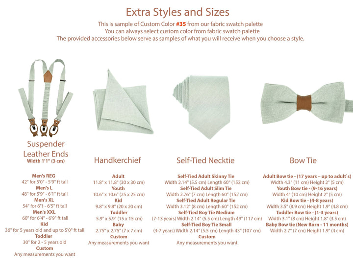 Ring Bearer Baby Bow Tie & Suspenders - Hunter Green, Wedding Essentials for Men, Boys, Kids