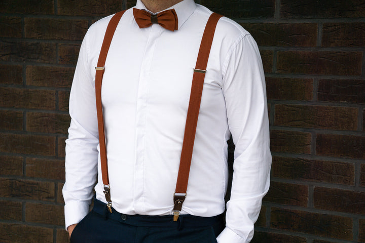 Hunter Green Bow Tie, Men's Leather Suspenders, Groomsmen Wedding Accessories, Bow Tie Suspenders for Boys, Toddlers