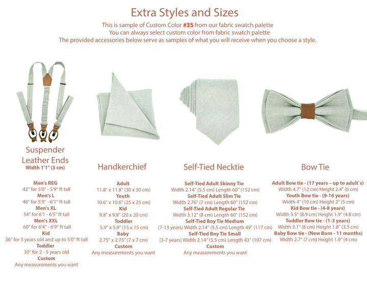Hunter Green Suspender Set: Men's, Boys', Toddlers' Bow Tie; Wedding Accessories - Dark Green Suspenders for Kids, Baby, Wedding