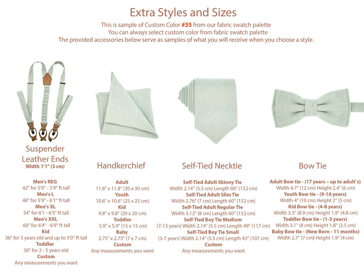 Hunter Green Bow Tie & Suspenders for Boys, Toddlers, Men - Perfect Wedding Accessory