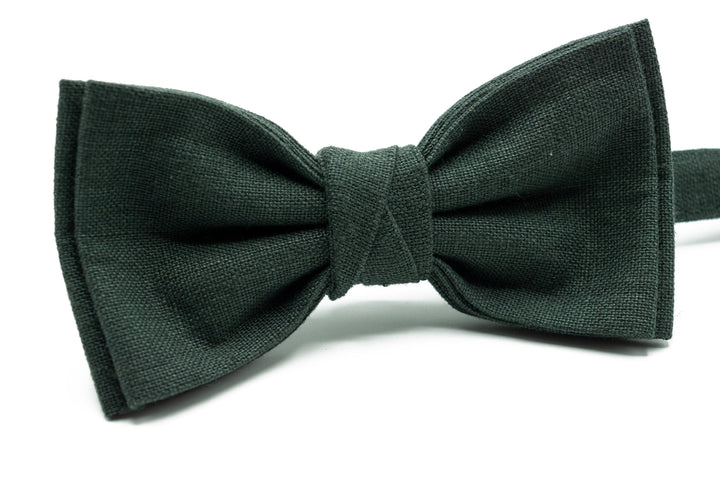 Hunter Green Suspenders & Bow Tie for Boys, Men - Ideal Wedding Accessory