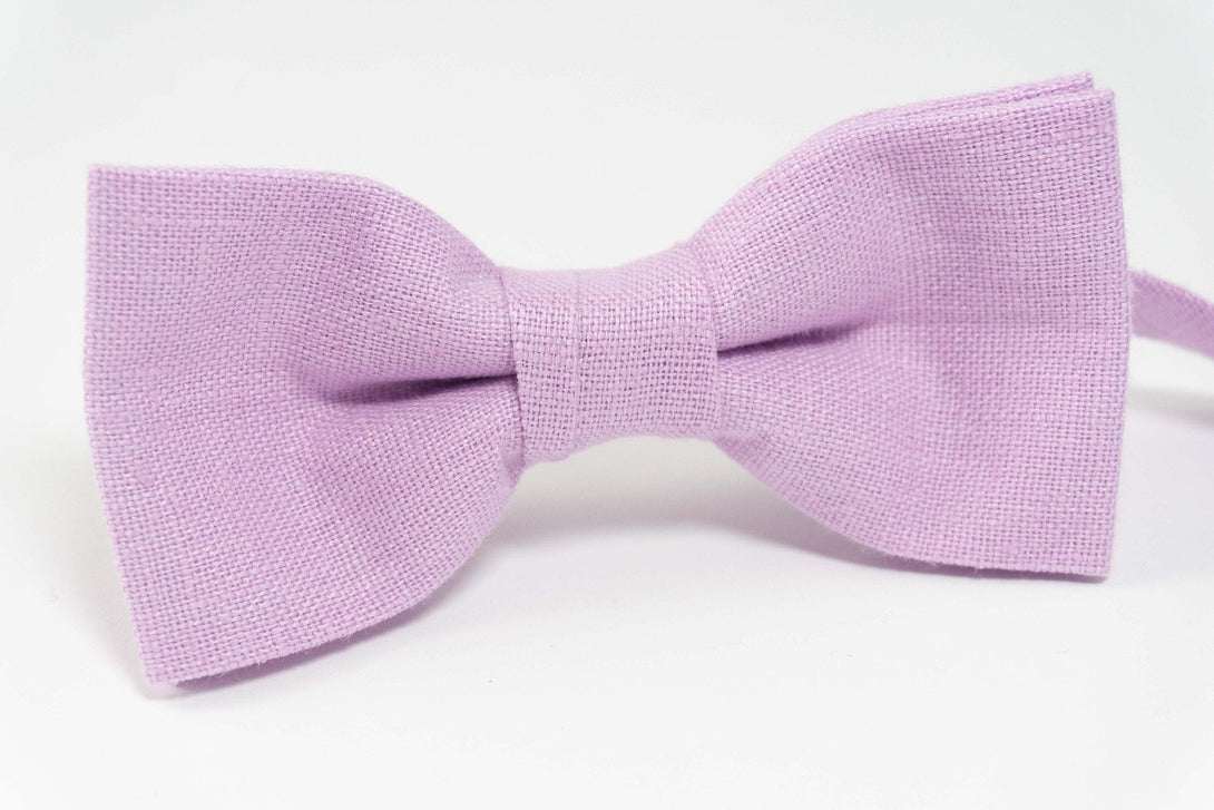 Lavender bow tie | linen bow tie
