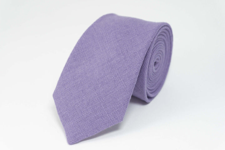 Lavender necktie | purple linen necktie for your weddings perfect for grooms