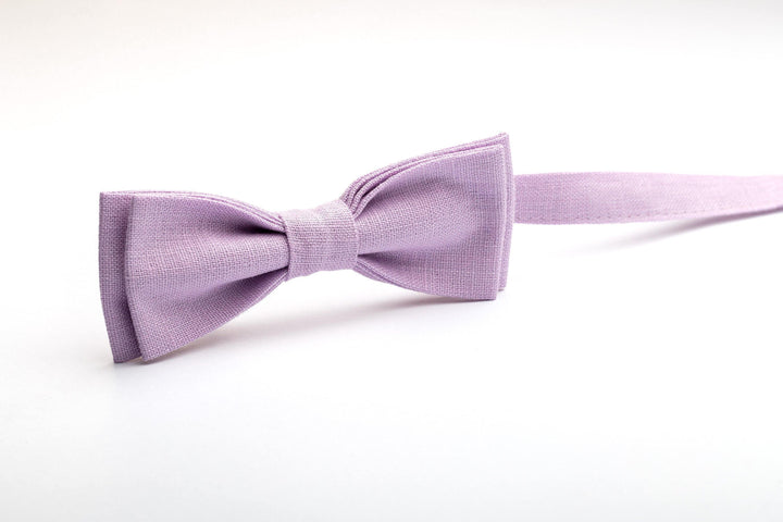 Elegant Lilac Skinny Bow Tie and Pocket Square Set | Perfect Groomsmen Accessories