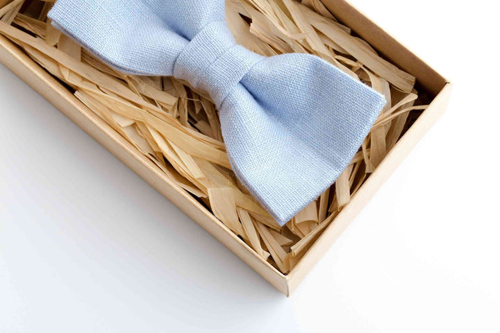 Dress Up Your Little Ones with Our Adorable Baby Blue Bow Ties for Boys, Toddlers, and Babies