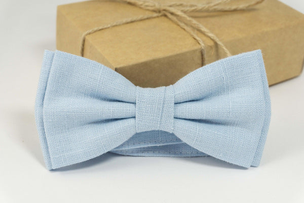 Light blue bow ties for weddings | Light blue butterfly bow tie