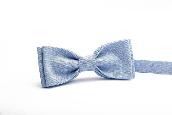 Ice Blue Skinny Bow Tie and Pocket Square Set - Stylish Accessories for Weddings