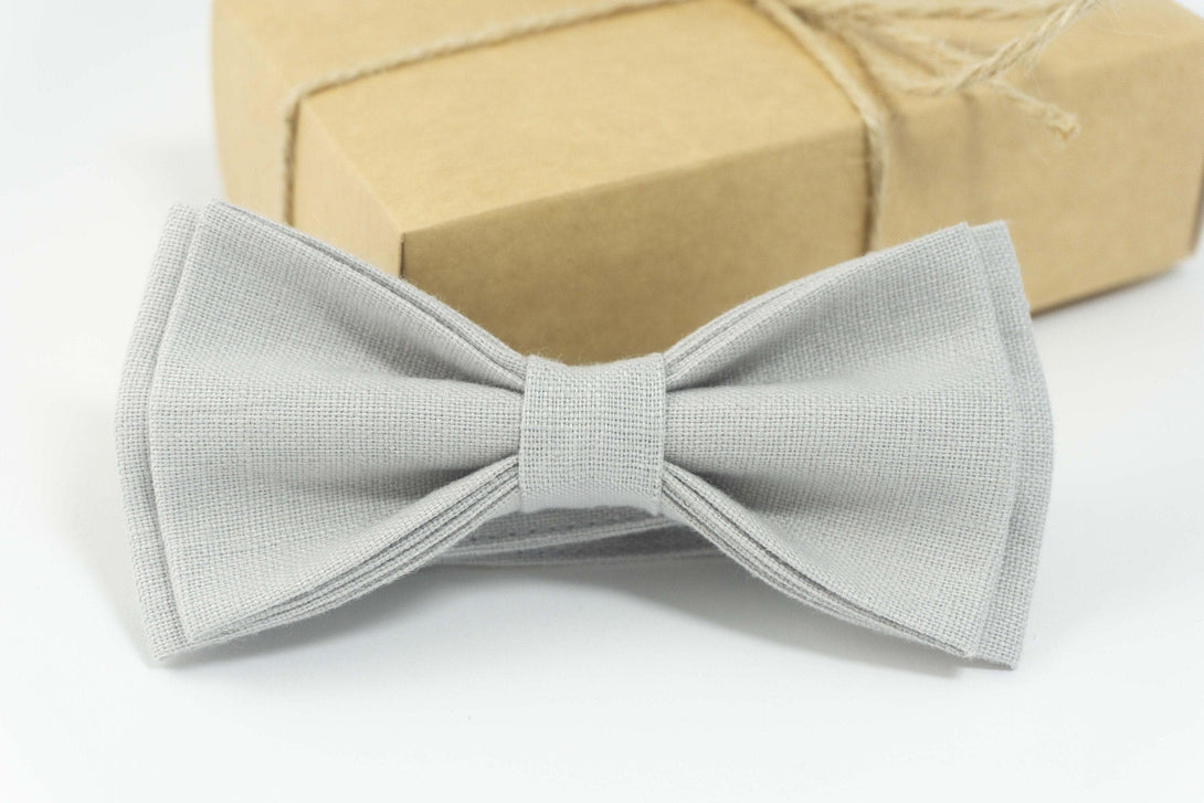 Light Gray bow tie | boys bow tie