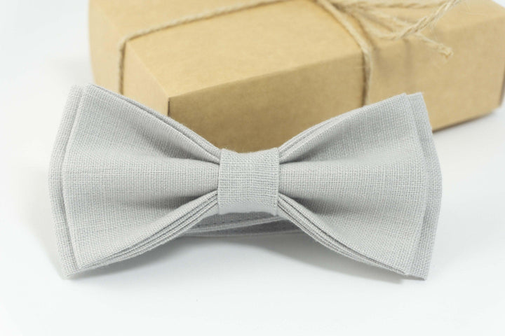 Light Gray bow tie | boys bow tie