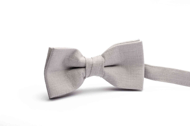 Light Gray Linen Bow Tie | Classic Men's Accessory