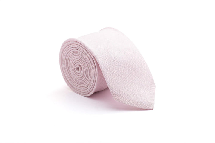 Pale Linen Dusty Rose Ties for Men: Perfect for Weddings & Formal Events
