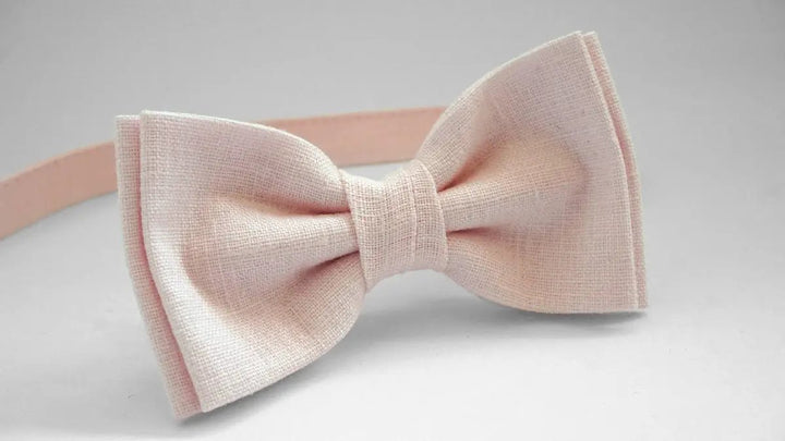 Pastel Peach Bow Tie - Ideal Wedding Accessory for Men & Groomsmen