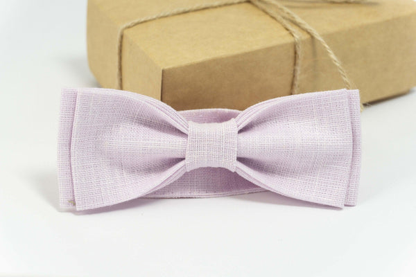 Light Pink slim wedding bow ties for groomsmen | Light Pink baby bow tie