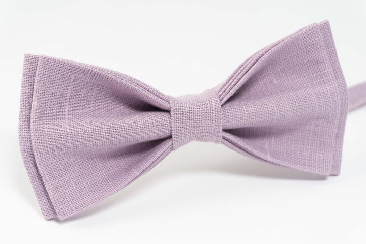 Light purple bow tie | purple linen bow tie