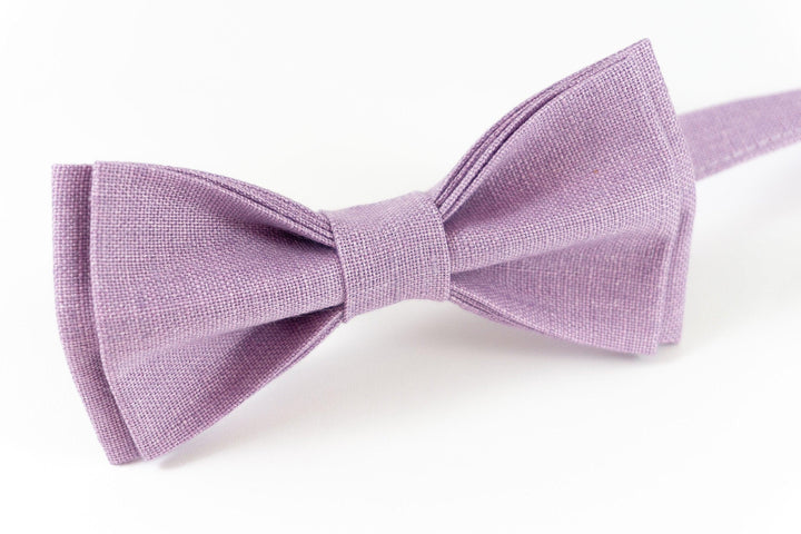 Light Purple linen bow tie | Light Purple bow tie made from eco friendly linen perfect for boys or men can be ordered with pocket square