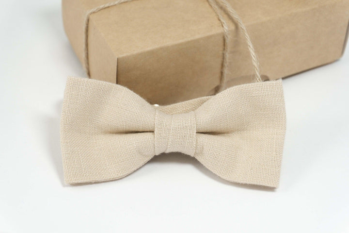 Light Sand color bow tie | Sand wedding bow ties for groomsmen