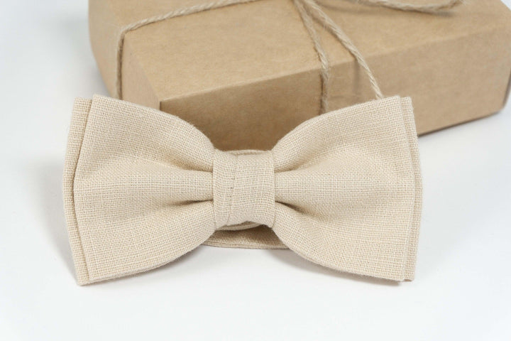 Light sand mens bow tie | Sand wedding bow tie