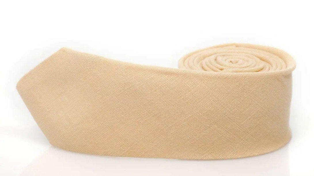 Stylish Necktie for Groomsmen in Light Sand - Versatile and Timeless Accessory