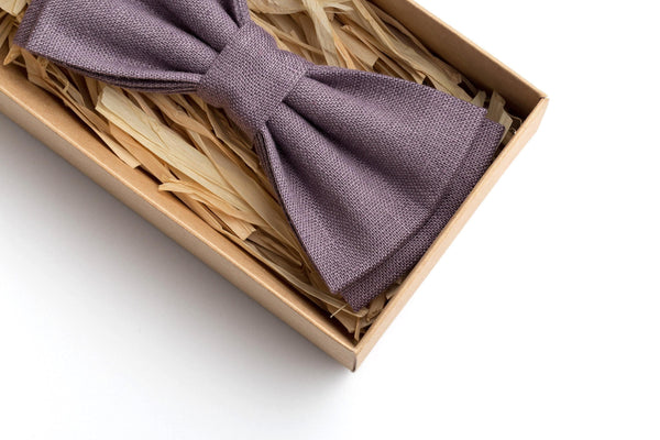 Classic Dusty Purple Bow Ties for Men - Elegant Pre-Tied Accessories