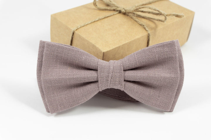 Mauve Pink wedding bow ties for groomsmen