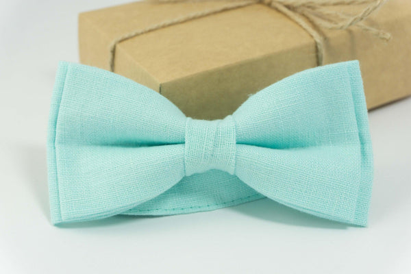 Mint bow tie | mens wedding bow tie