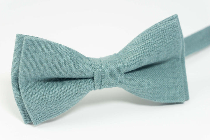 Mint grey wedding bow tie | Mint grey mens and boys bow ties