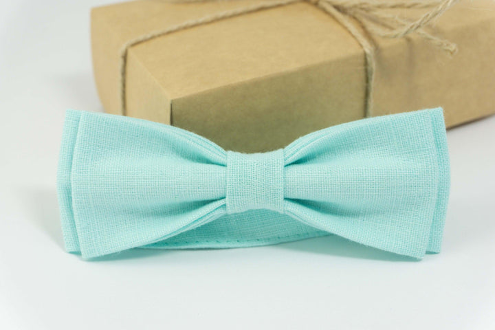 Mint wedding bow tie | mint groom bow ties