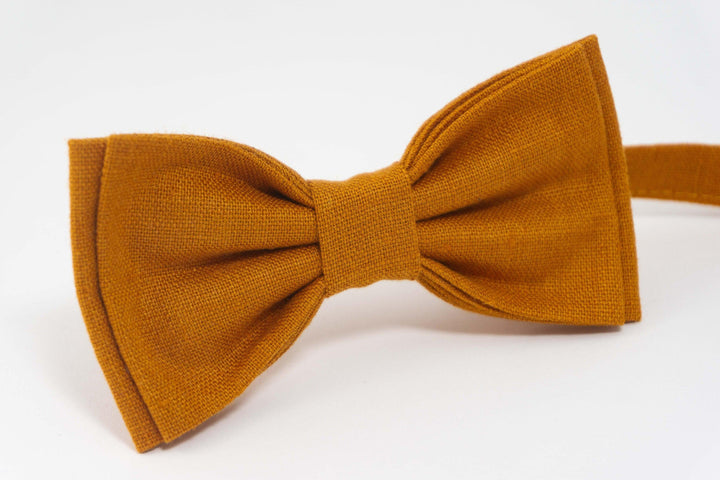 Mustard bow tie | mustard groomsmen ties for weddings