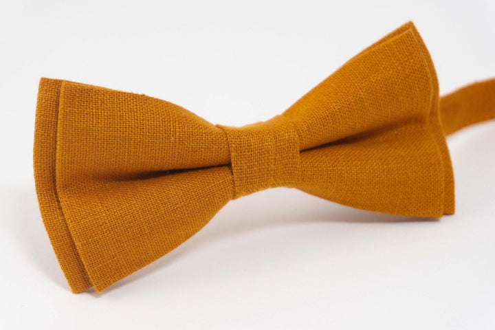 Mustard bow tie | wedding bow tie