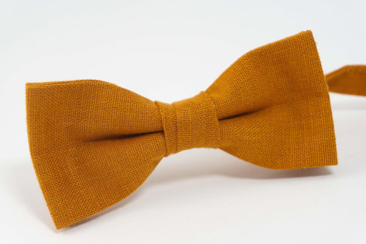 Mustard color bow tie | Mustard pre-tied bow tie