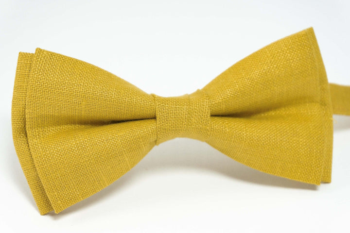 Mustard yellow bow tie | Mustard yellow color bow tie